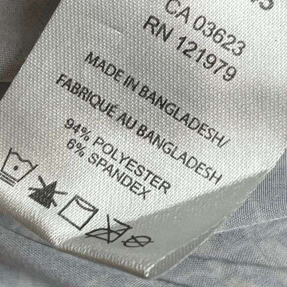 Raw Projek Button Up Shirt XL Blue Brown Palm Leaves Casual Tropical‎ - Picture 8 of 11